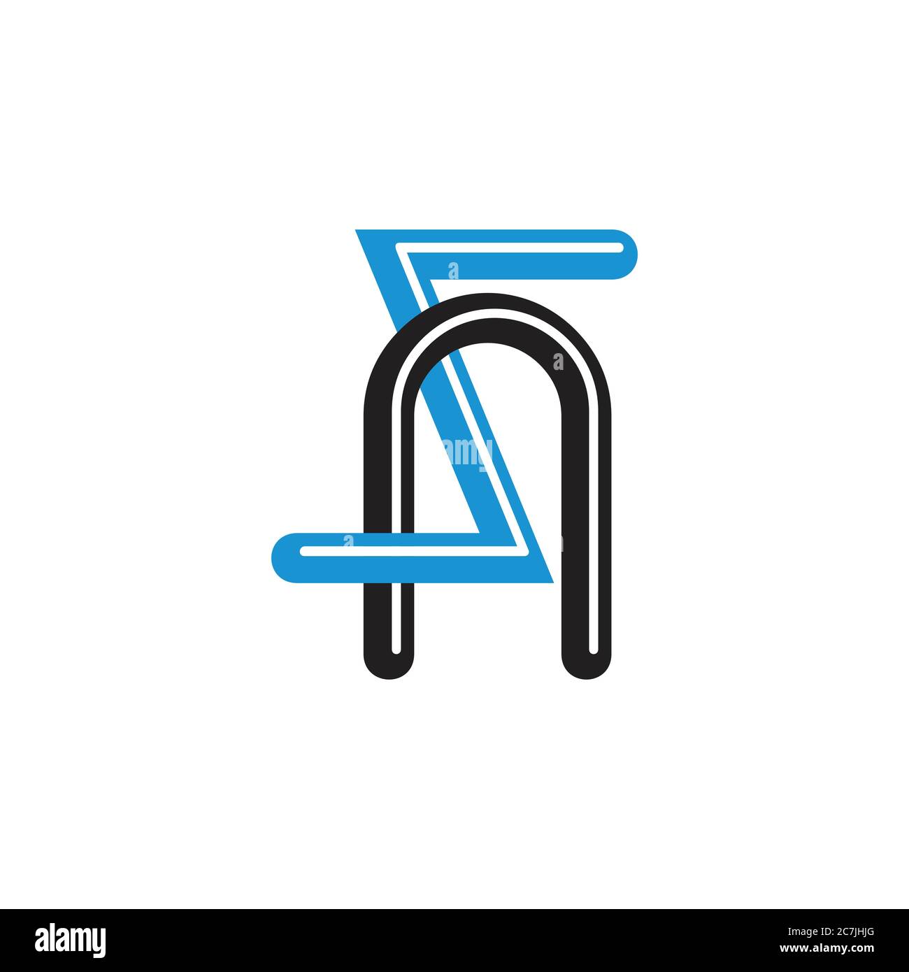 letters zn linked logo vector Stock Vector