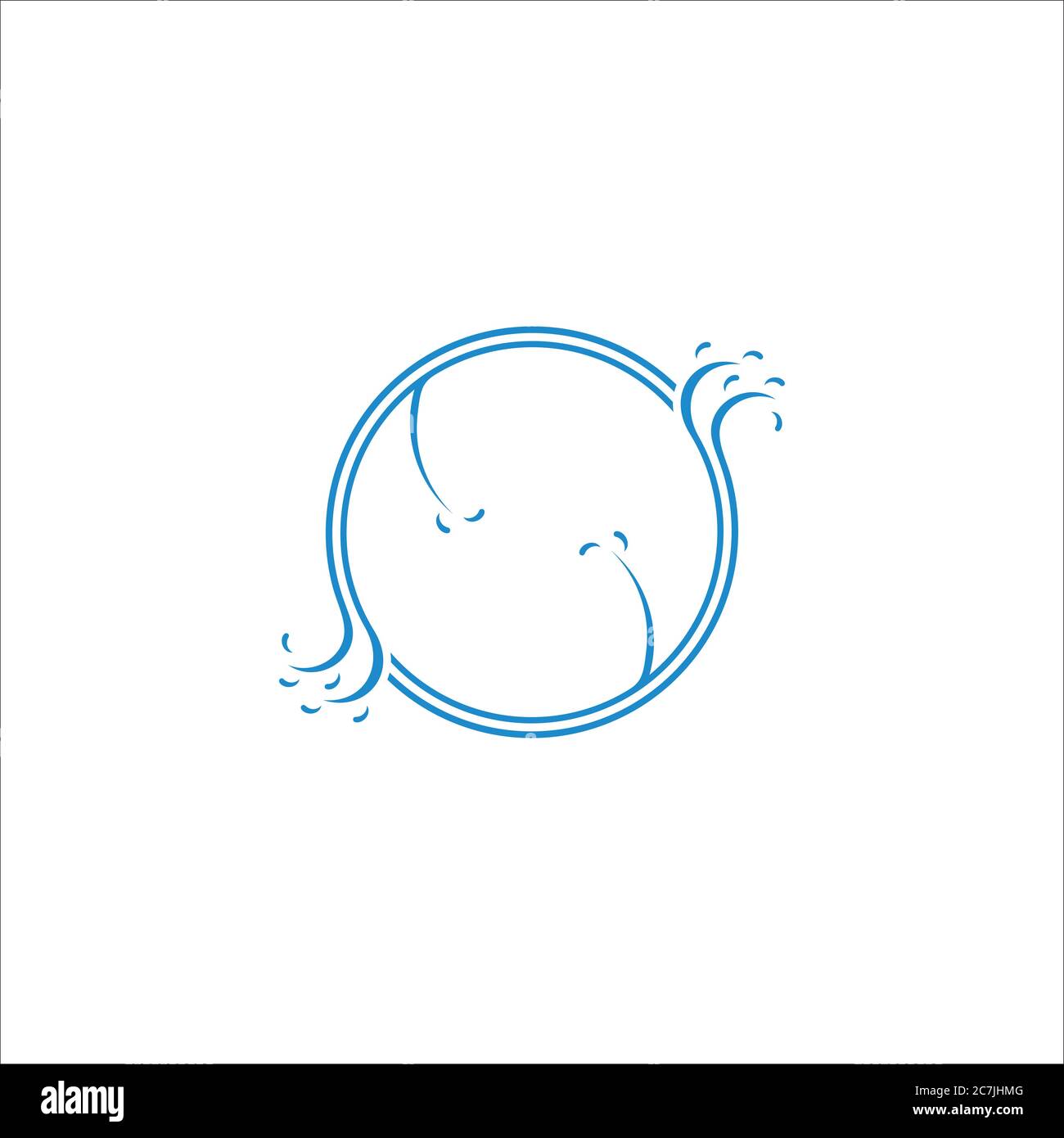circle motion water splash symbol decoration logo vector Stock Vector