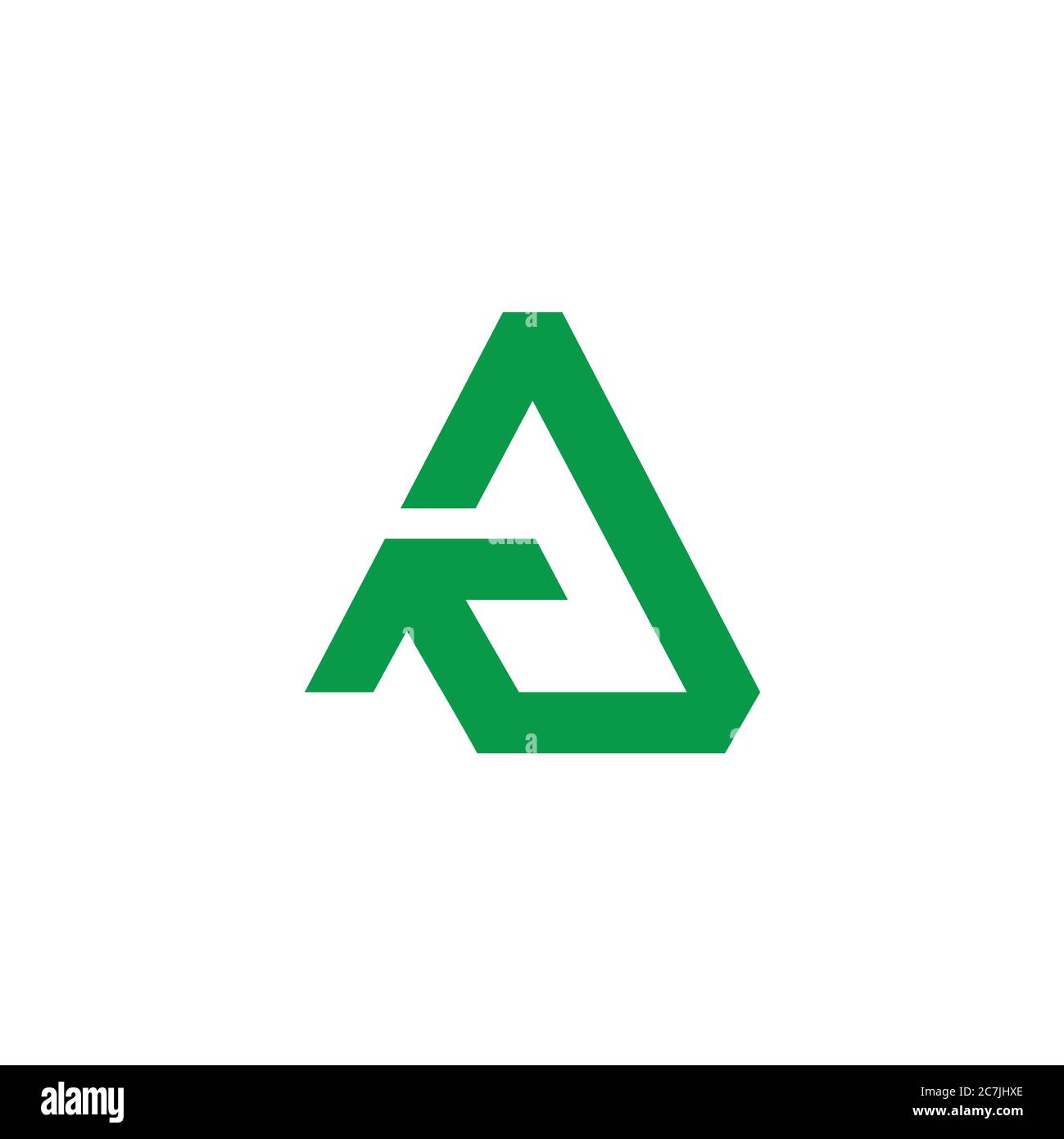 triangle recycle green arrow symbol logo vector Stock Vector