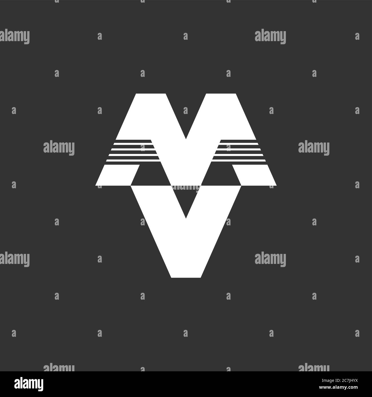 letter mv stripes geometric logo vector Stock Vector Image & Art - Alamy