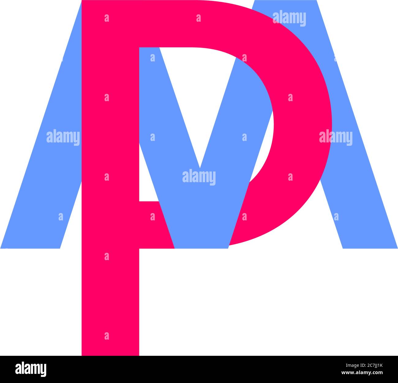 letter mp linked colorful logo vector Stock Vector