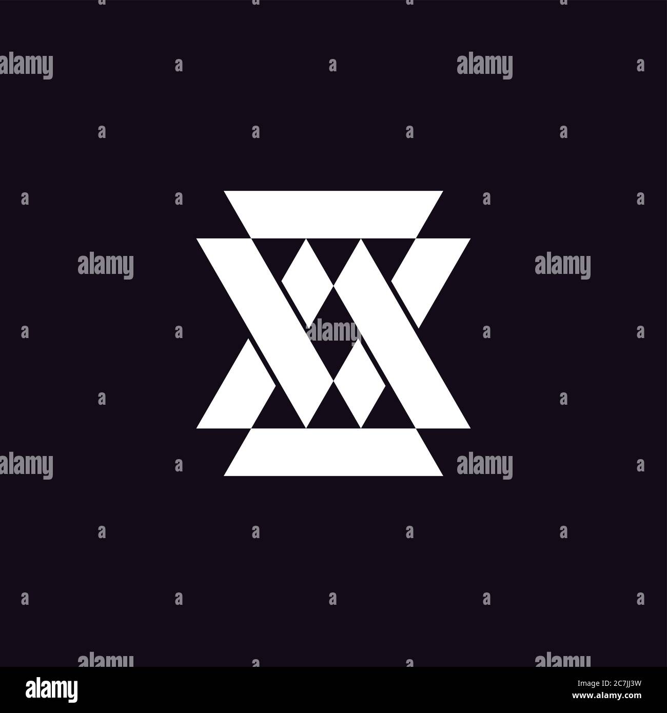 letter x linked triangle geometric logo vector Stock Vector Image & Art ...