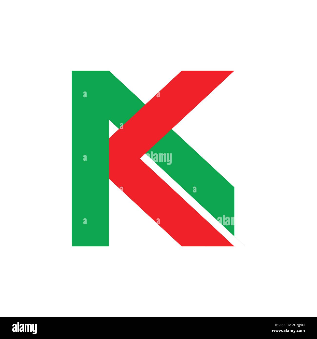 letter ak colorful geometric design logo vector Stock Vector