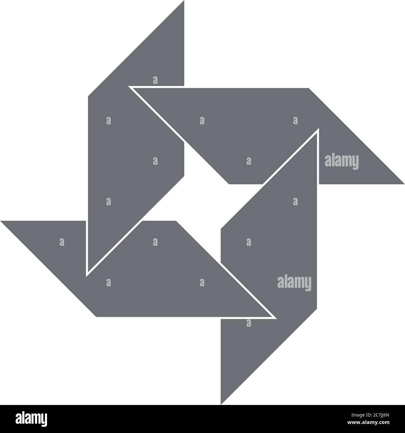 simple turbine shape industrial geometric logo vector Stock Vector