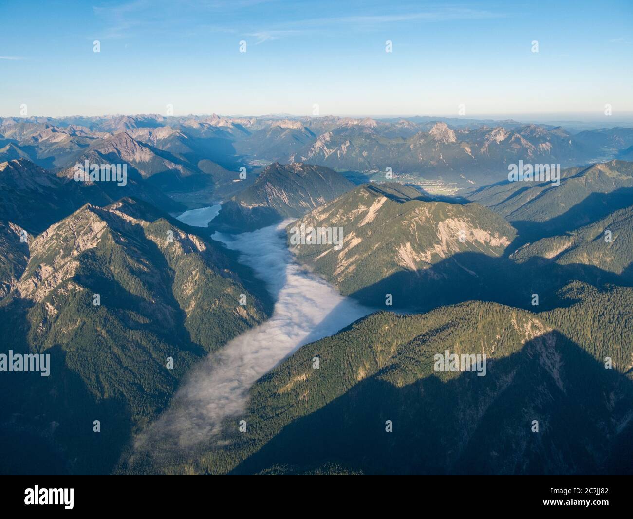 Plansee at sunrise Stock Photo