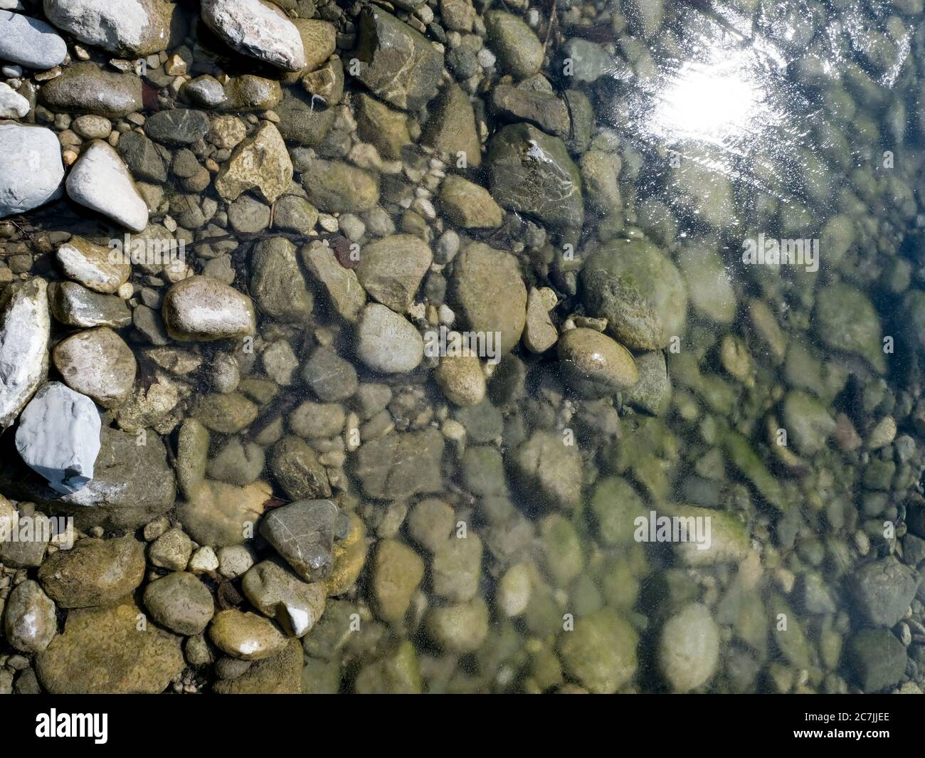 River bed, stones Stock Photo