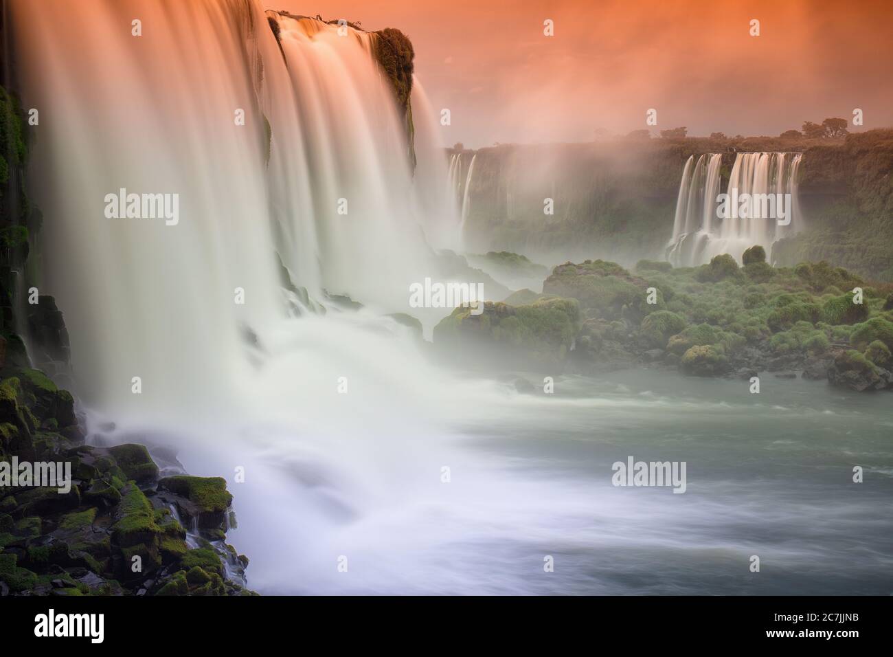 Brazil, Parana, Iguazu Falls National Park (Cataratas do Iguacu) (UNESCO), Devil's Throat (Devil's Throat), Garganta del Diablo (Garganta del Diablo) Stock Photo