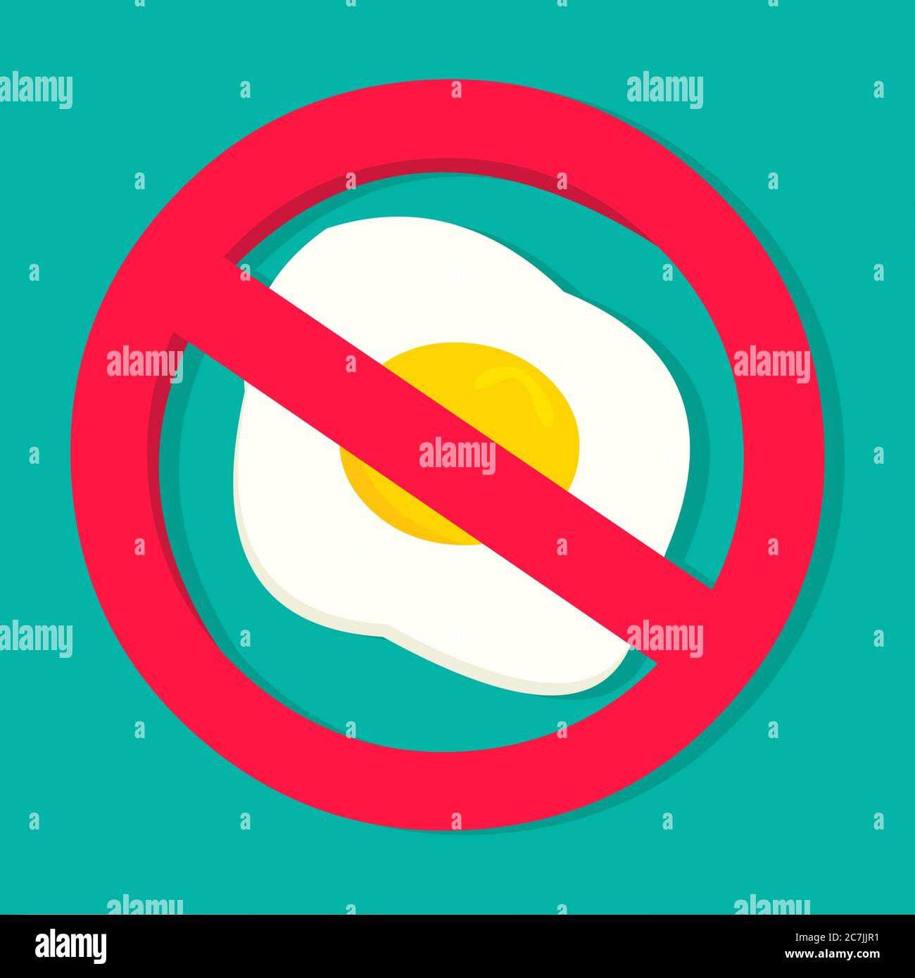 forbidden sign to eat egg vector illustration icon Stock Vector Image ...