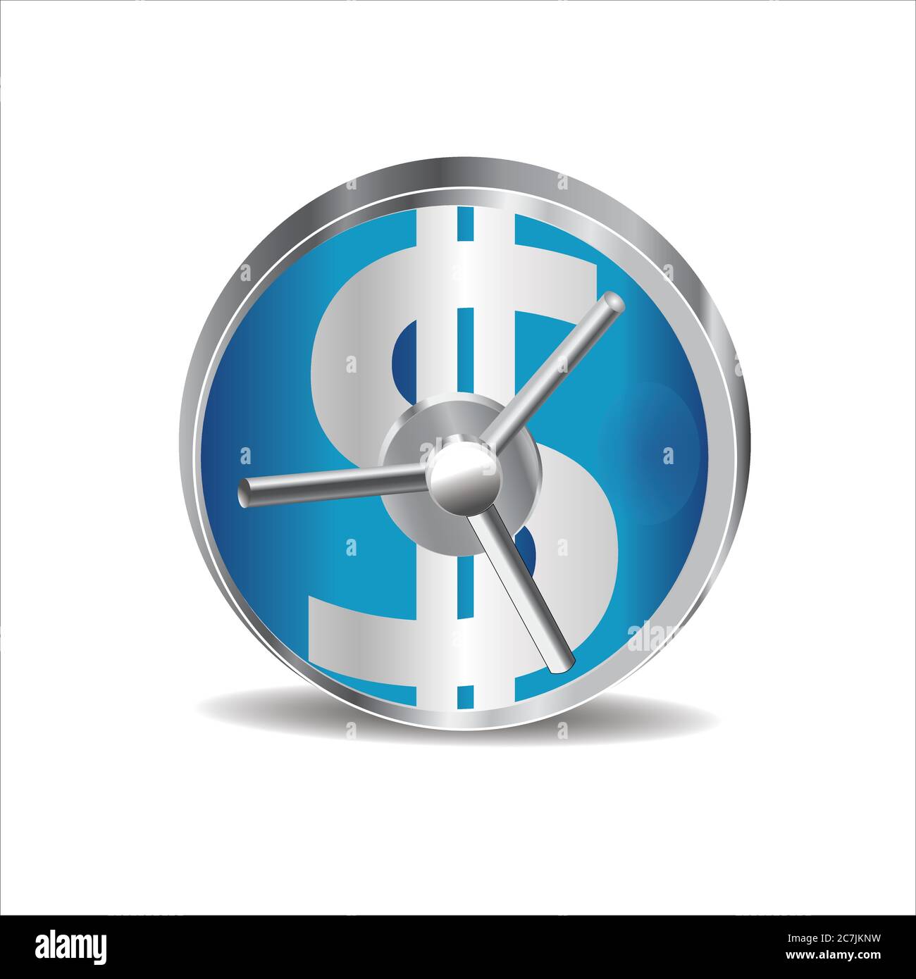 symbol of money and safe deposit box vault logo design vector icon symbol illustrations Stock Vector
