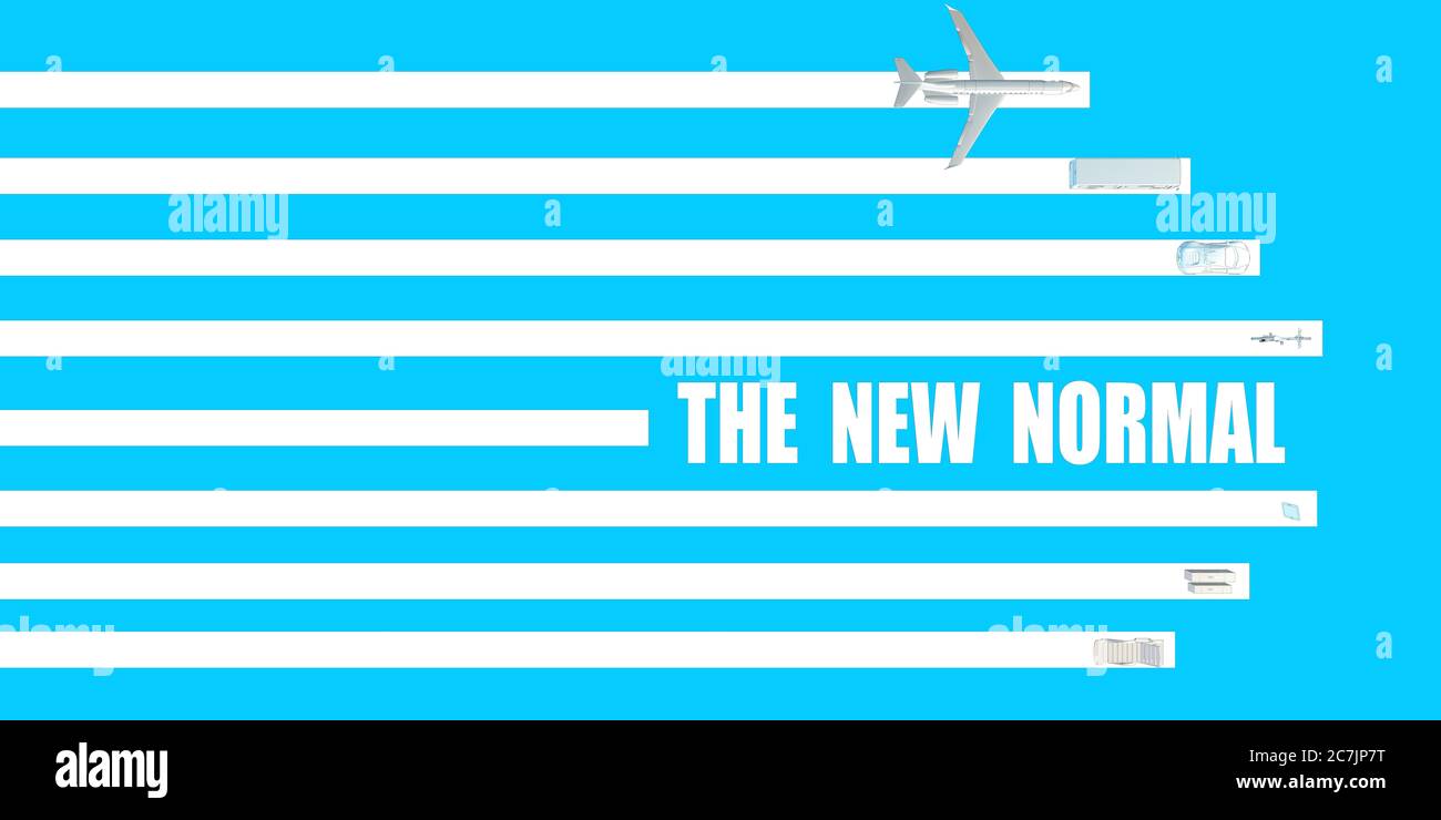 The New Normal for Information Update as a Traveler Concept Stock Photo ...