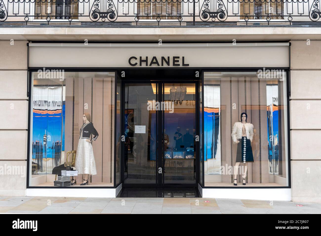 London, UK. 16th July, 2020. Storefront of the Chanel store in the ...