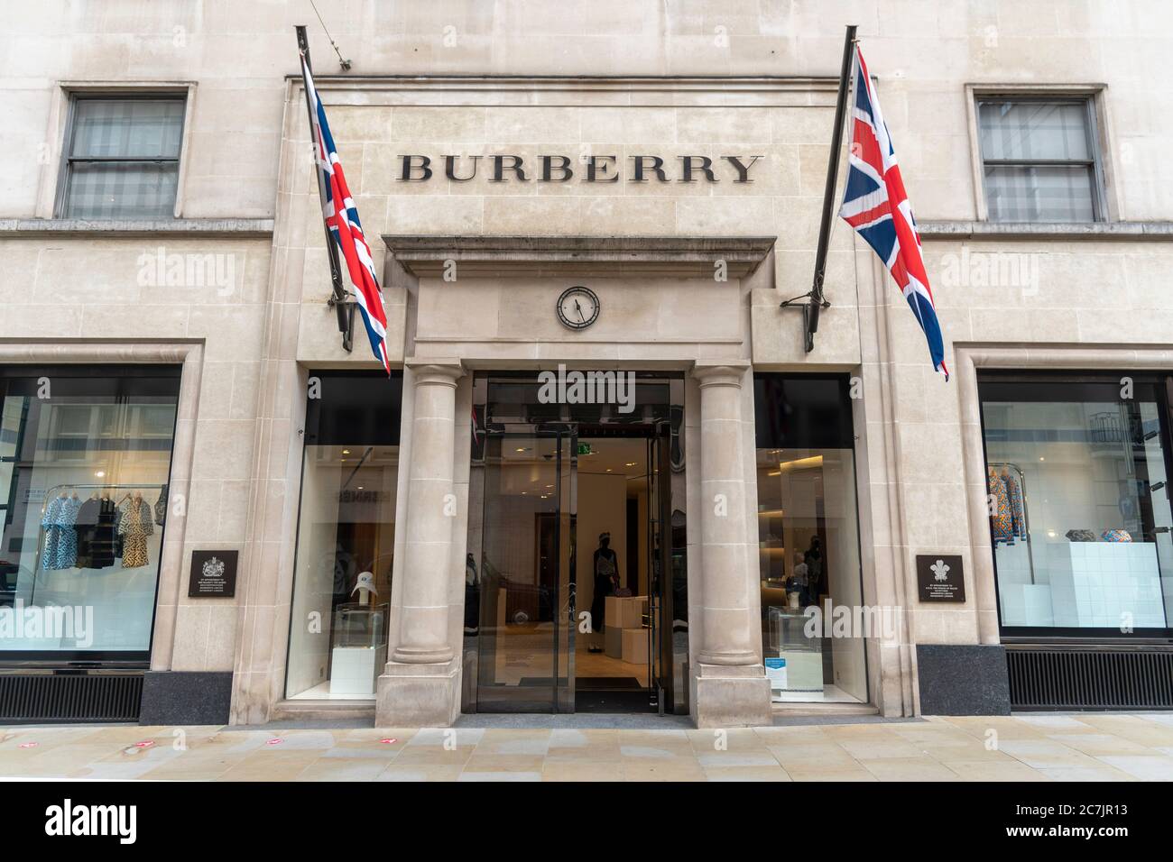 London, UK. 16th July, 2020. Storefront of the Burberry store in the  prestigious New Bond Street. Credit: SOPA Images Limited/Alamy Live News  Stock Photo - Alamy