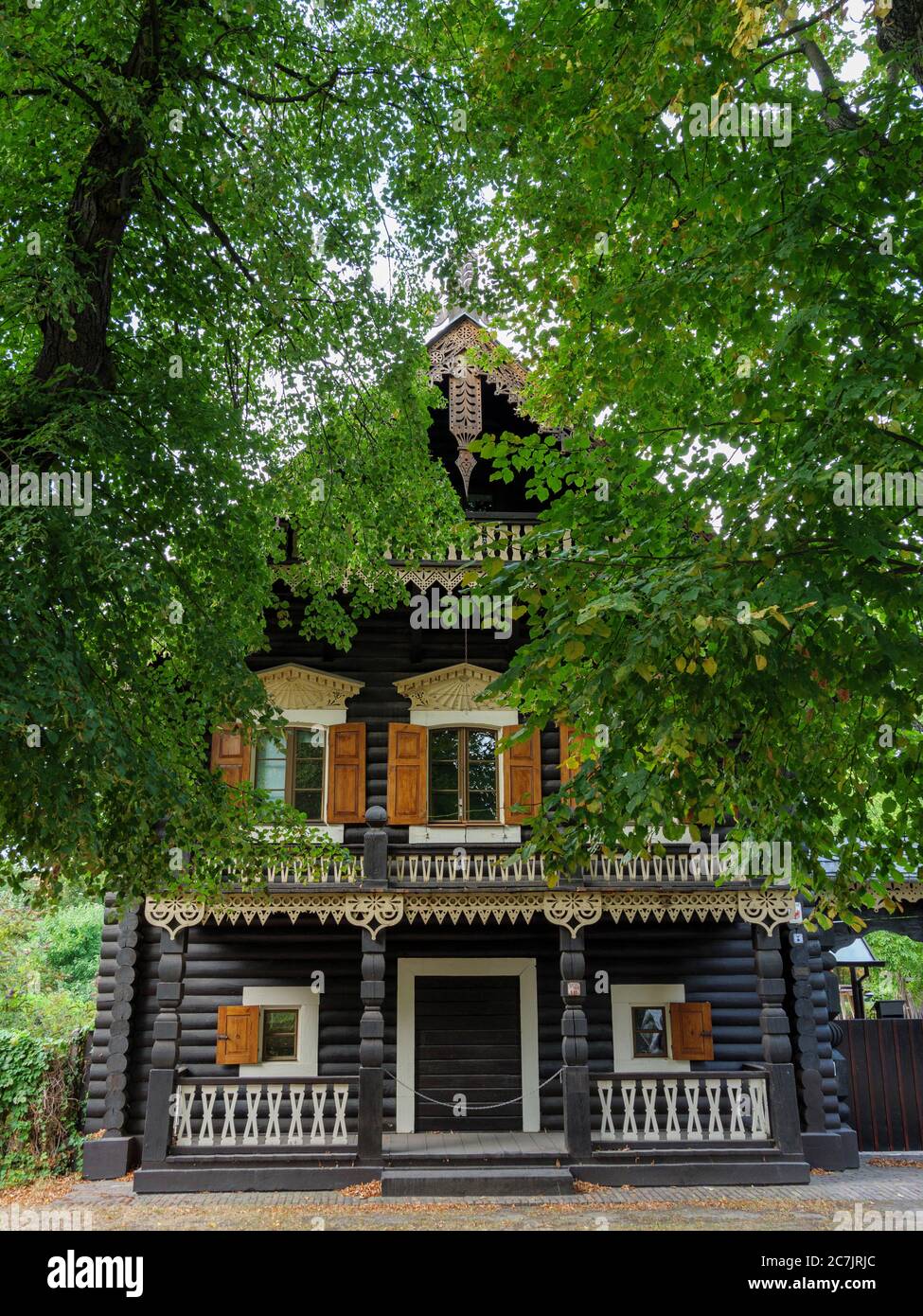 House in the Russian colony Alexandrowka, Potsdam, UNESCO World Heritage 'Palaces and Parks of Potsdam and Berlin', Brandenburg, Germany Stock Photo