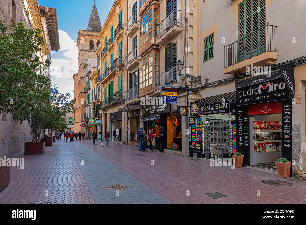 Pedestrian area, Carrer de Sant Miquel in the old town of Palma de Mallorca,  Mallorca island Stock Photo - Alamy