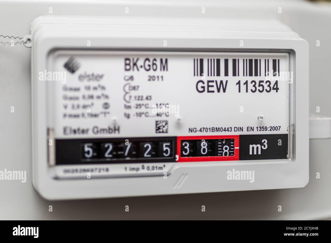 Gas meter, meter reading, close-up, detail, icon image, energy costs, CO2  emissions Stock Photo - Alamy