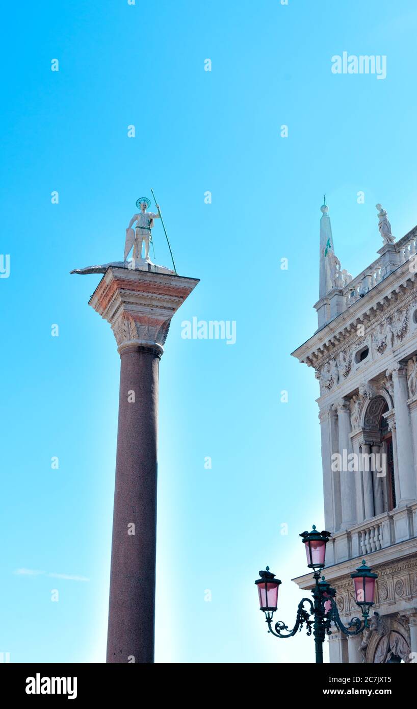 Columns of St. Mark and St. Theodore - granite columns, set in Venice ...