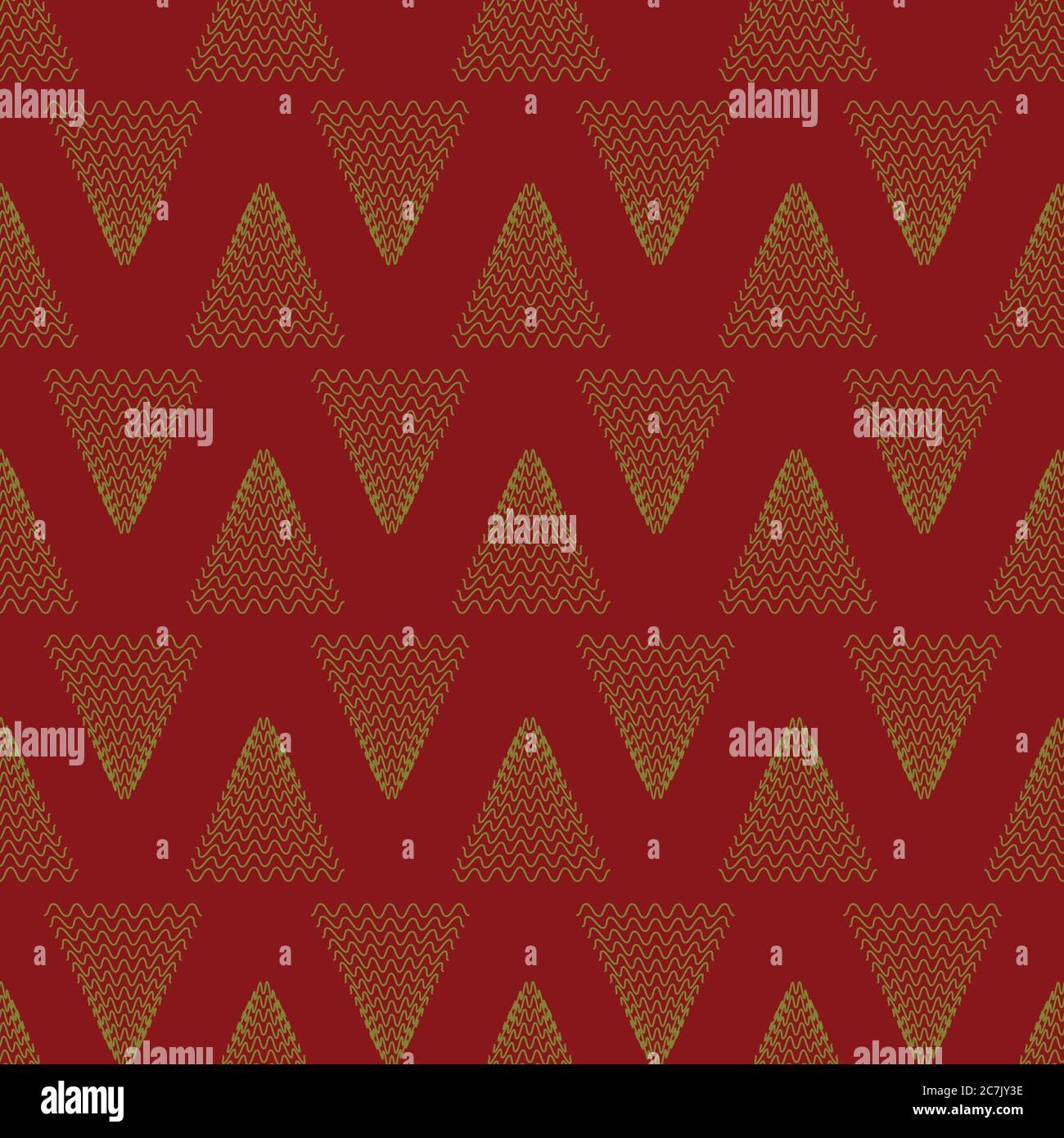 simple christmas trees seamless vector pattern Stock Vector