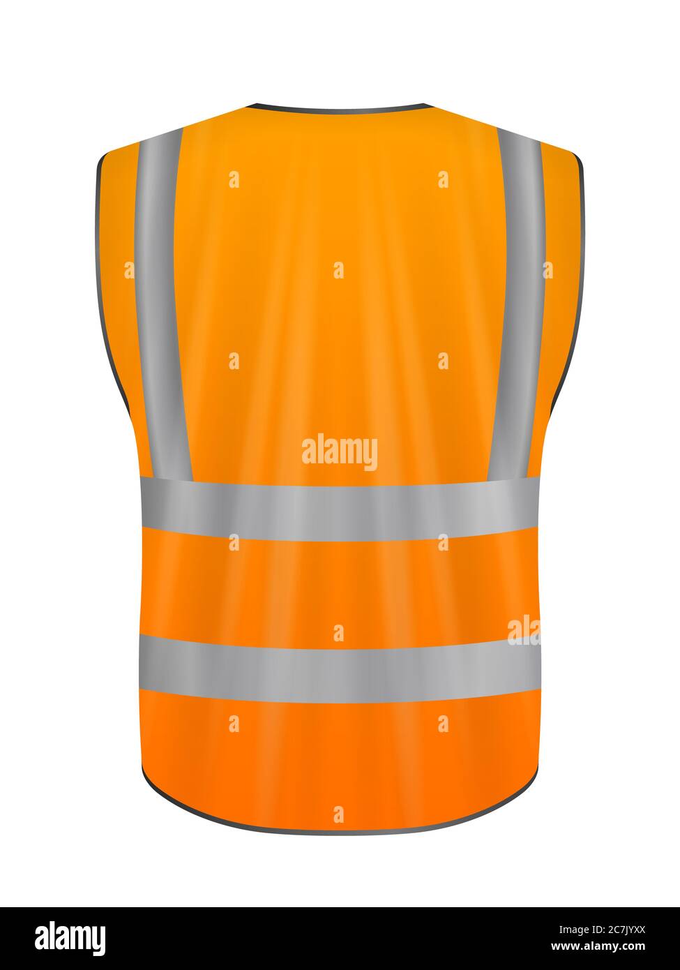 Safety vest back on a white background. Vector illustration Stock Photo ...
