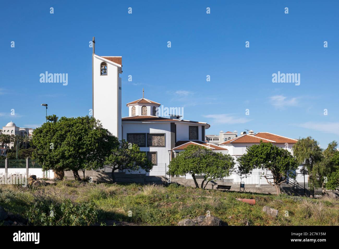 Nuestra Senora de la Paz church, Puerto de la Cruz, Tenerife, Canary Islands, Spain Stock Photo