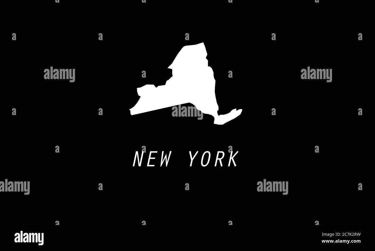 New York map outline state vector illustration Stock Vector Image & Art