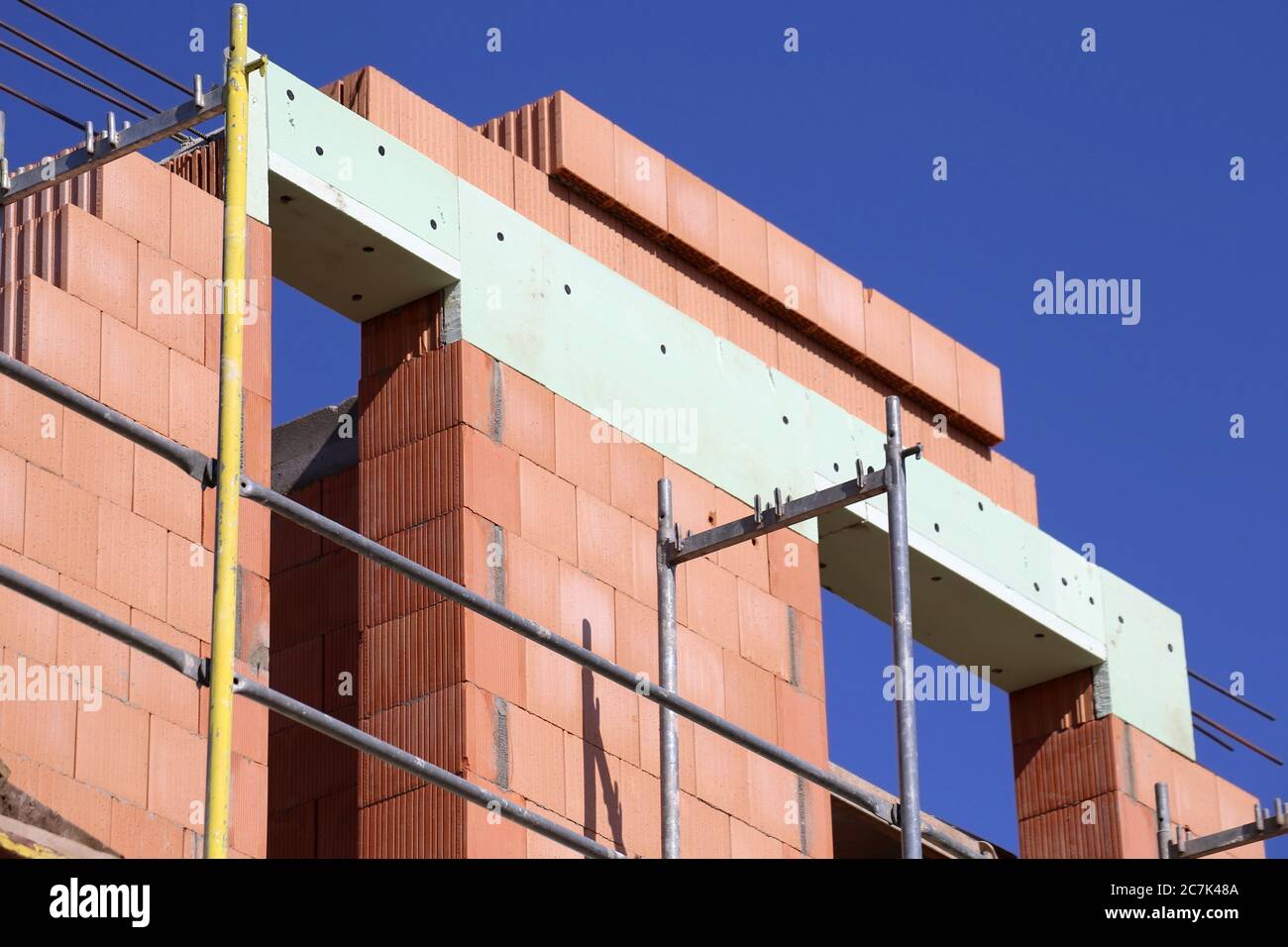 Detached house under construction Stock Photo
