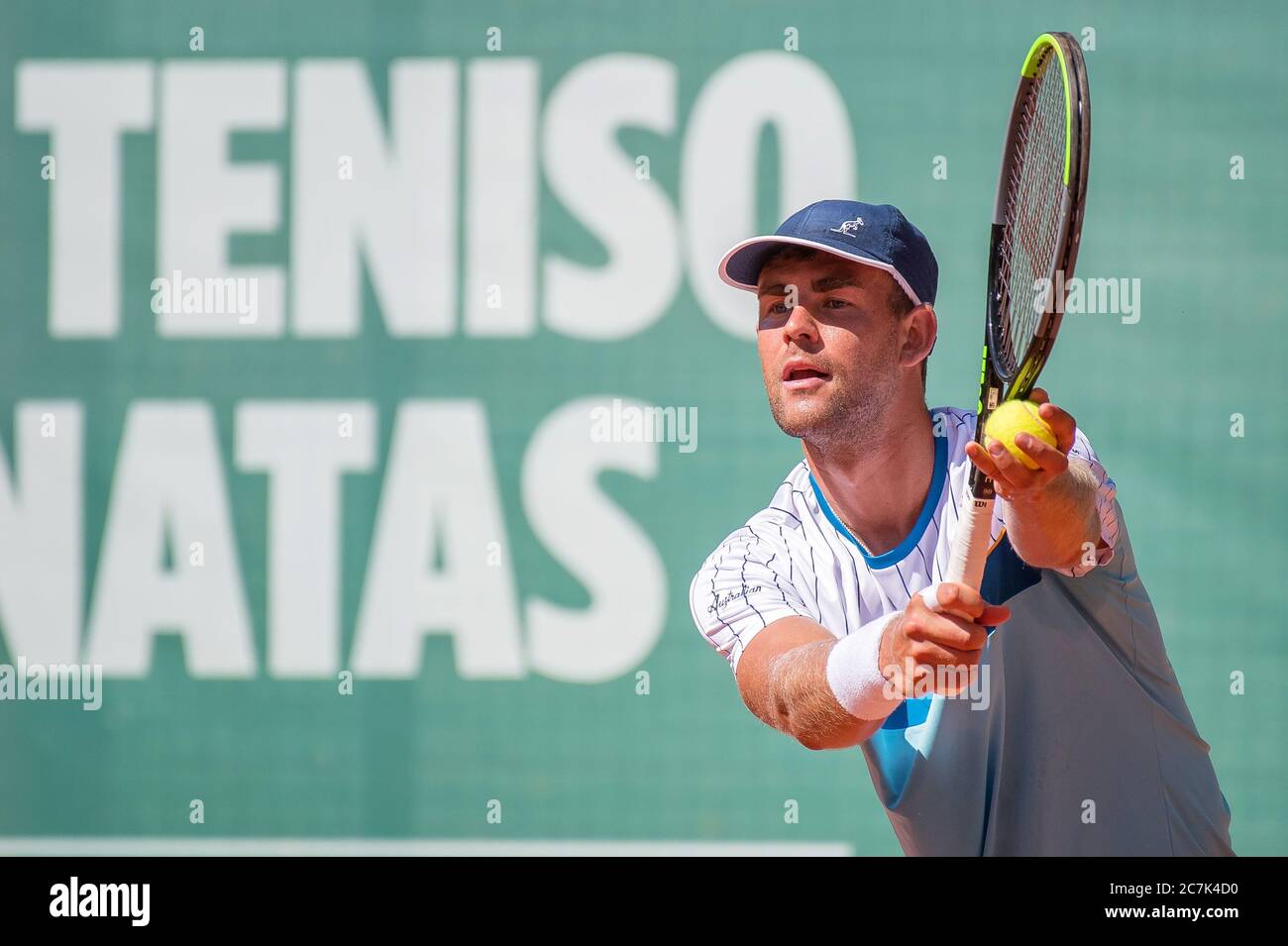 2020 07 16. Laurynas Grigelis (Lithuania) - winner of the 2020 Lithuanian  Tennis Championship Stock Photo - Alamy