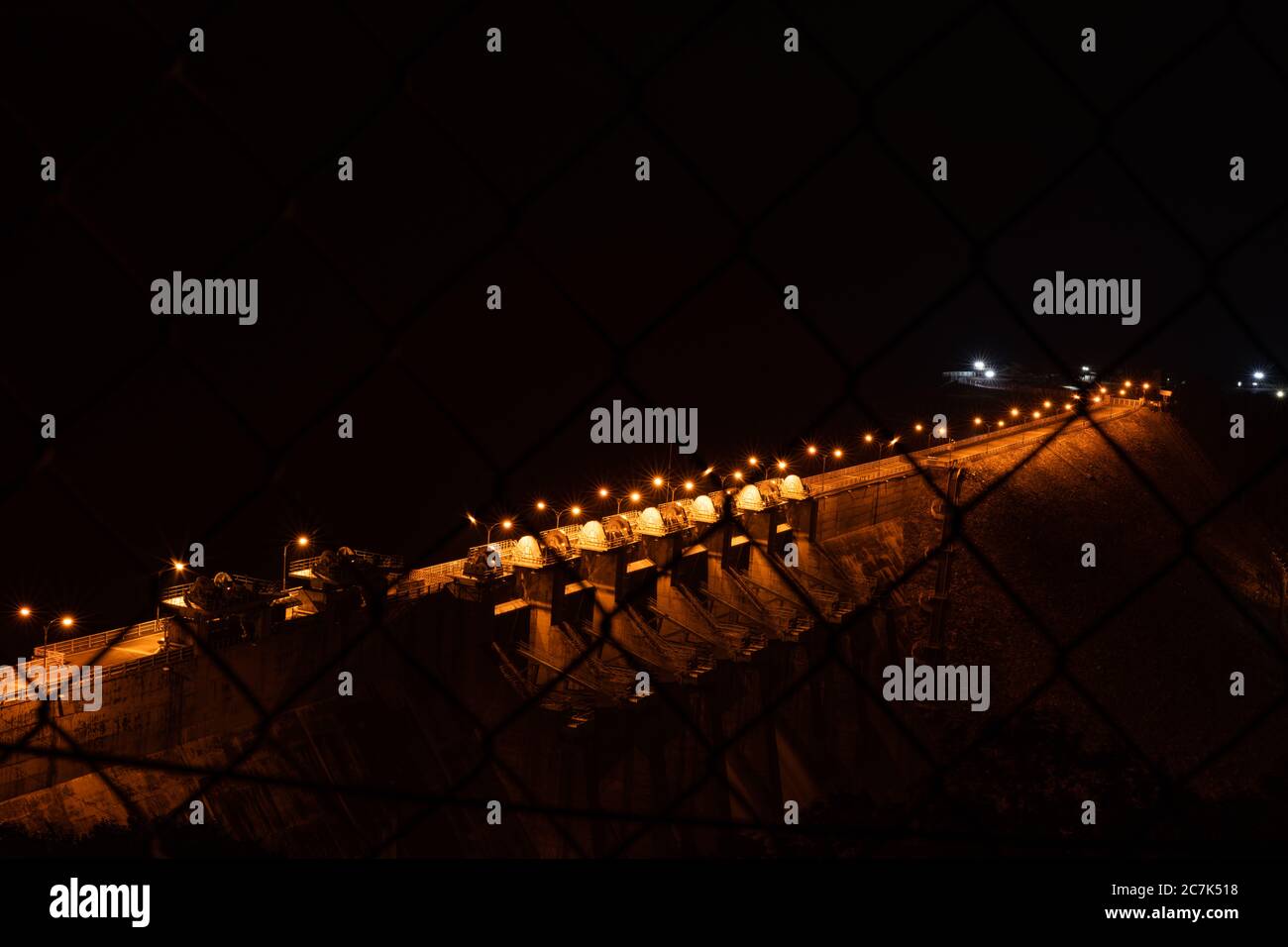 Daecheong Dam nightscene in Daejeon, South Korea Stock Photo