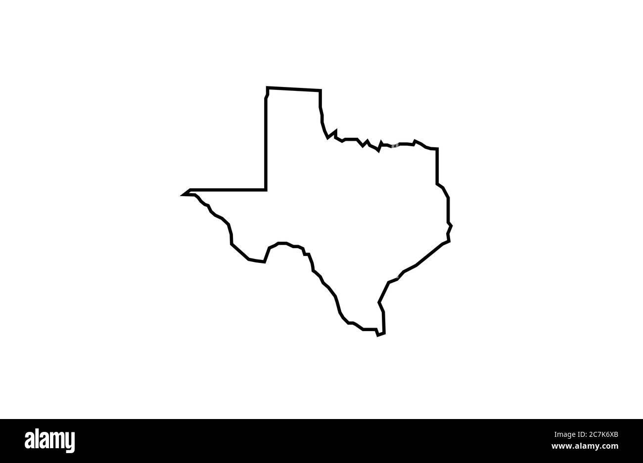 Texas map outline state vector illustration Stock Vector Image & Art