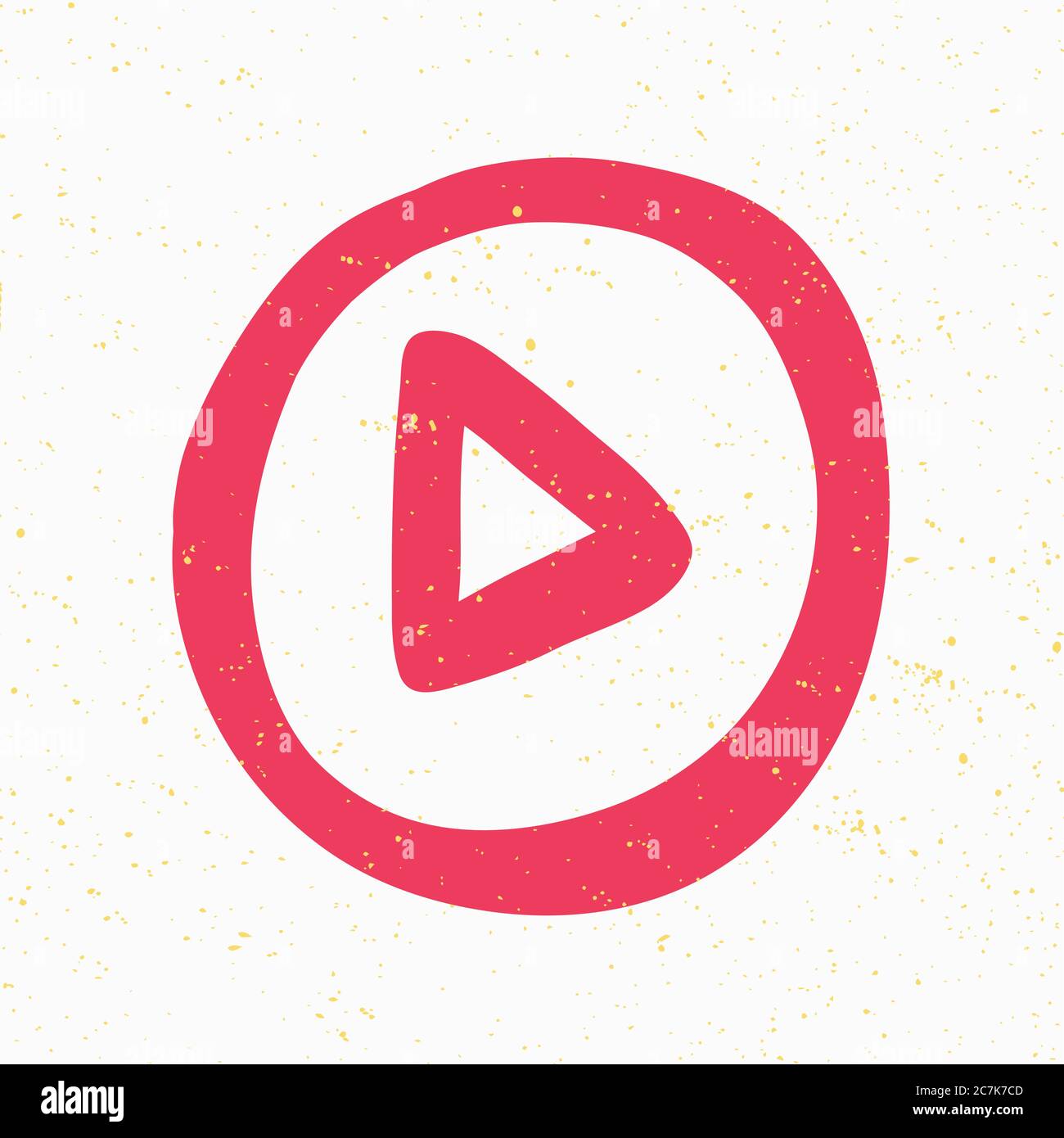 Play Video Button Sticker For Social Media Content Vector Hand Drawn Illustration Design Stock Vector Image Art Alamy