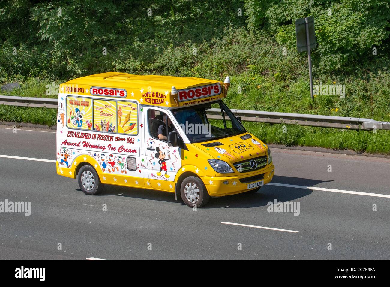 yellow ice cream van