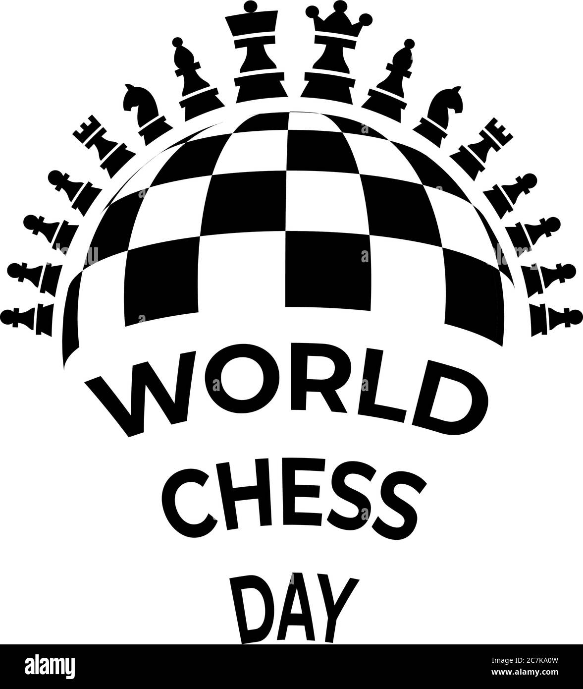 Premium Vector  World chess day flyer