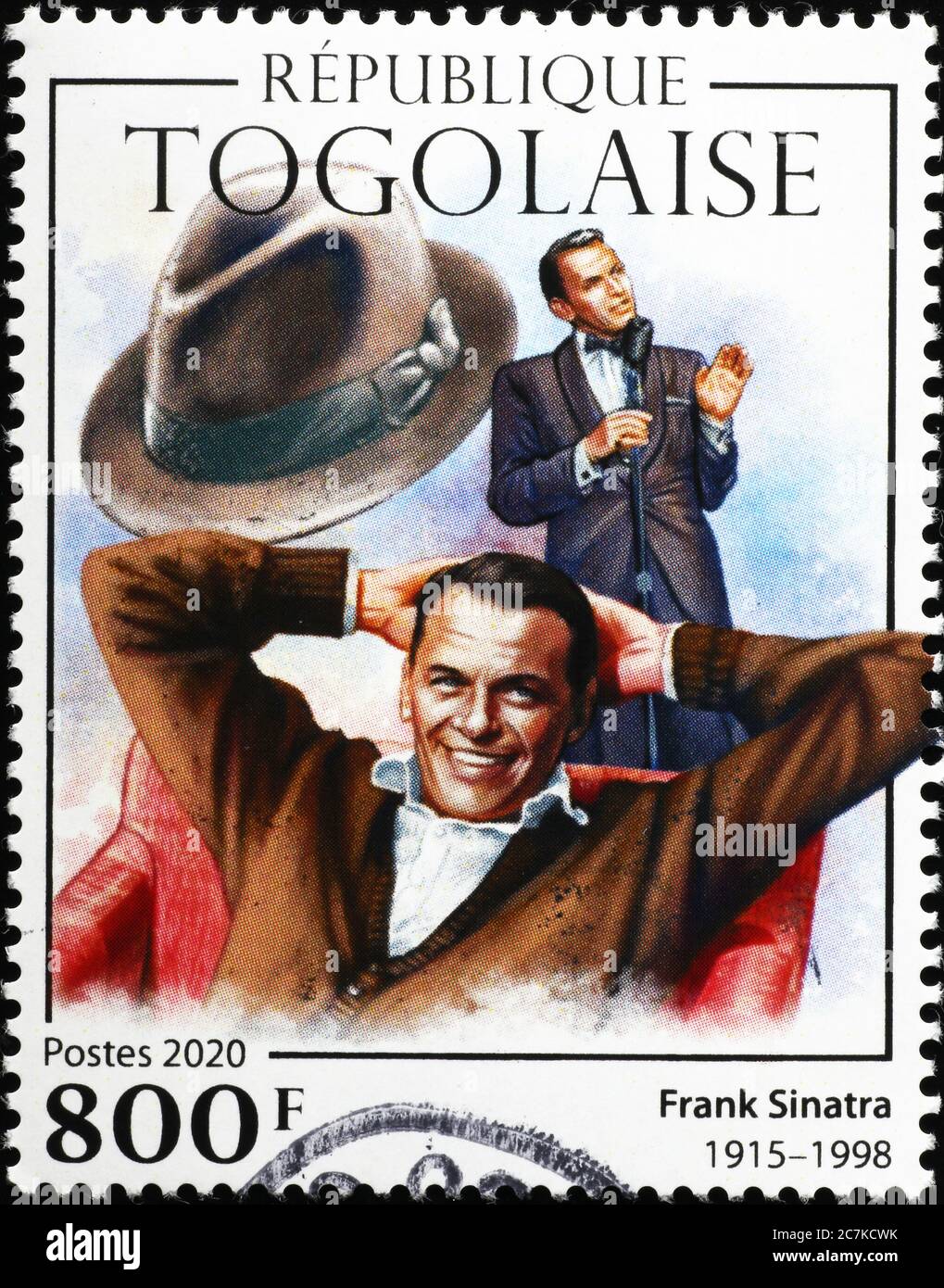 Frank Sinatra on postage stamp of Togo Stock Photo