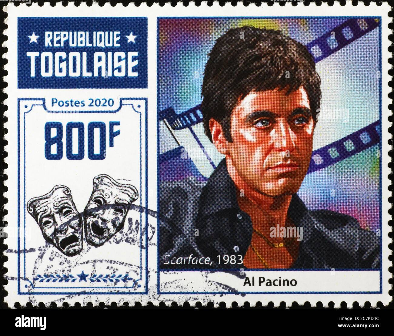 Al Pacino as Scarface on postage stamp Stock Photo