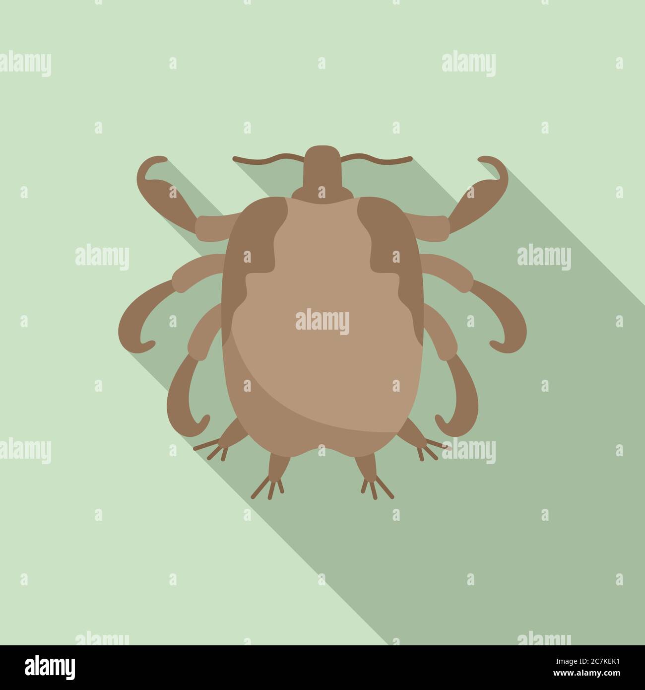 Serious human bug icon. Flat illustration of serious human bug vector ...