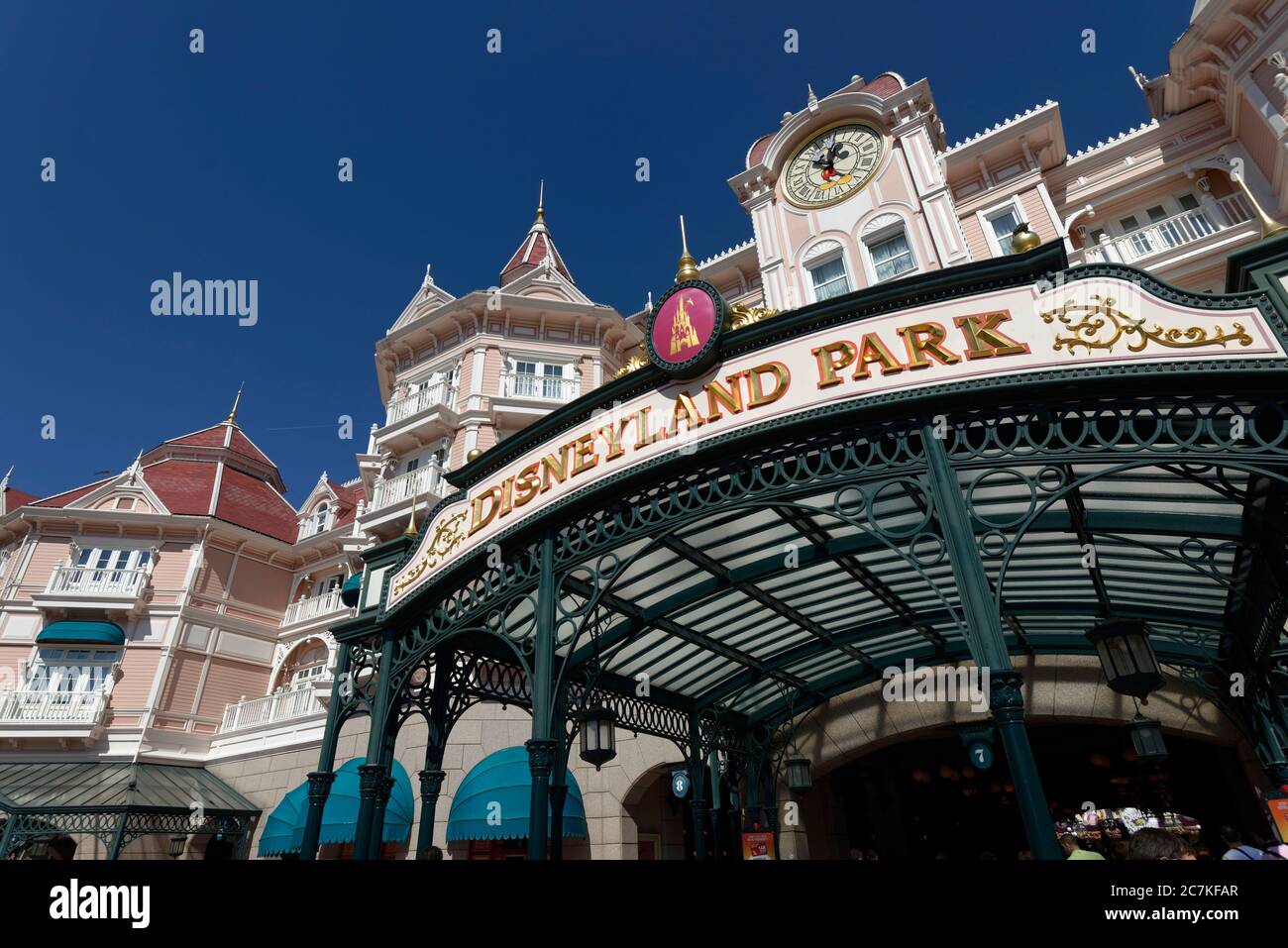 Entrance at the Disneyland Park, near Paris, France Stock Photo - Alamy