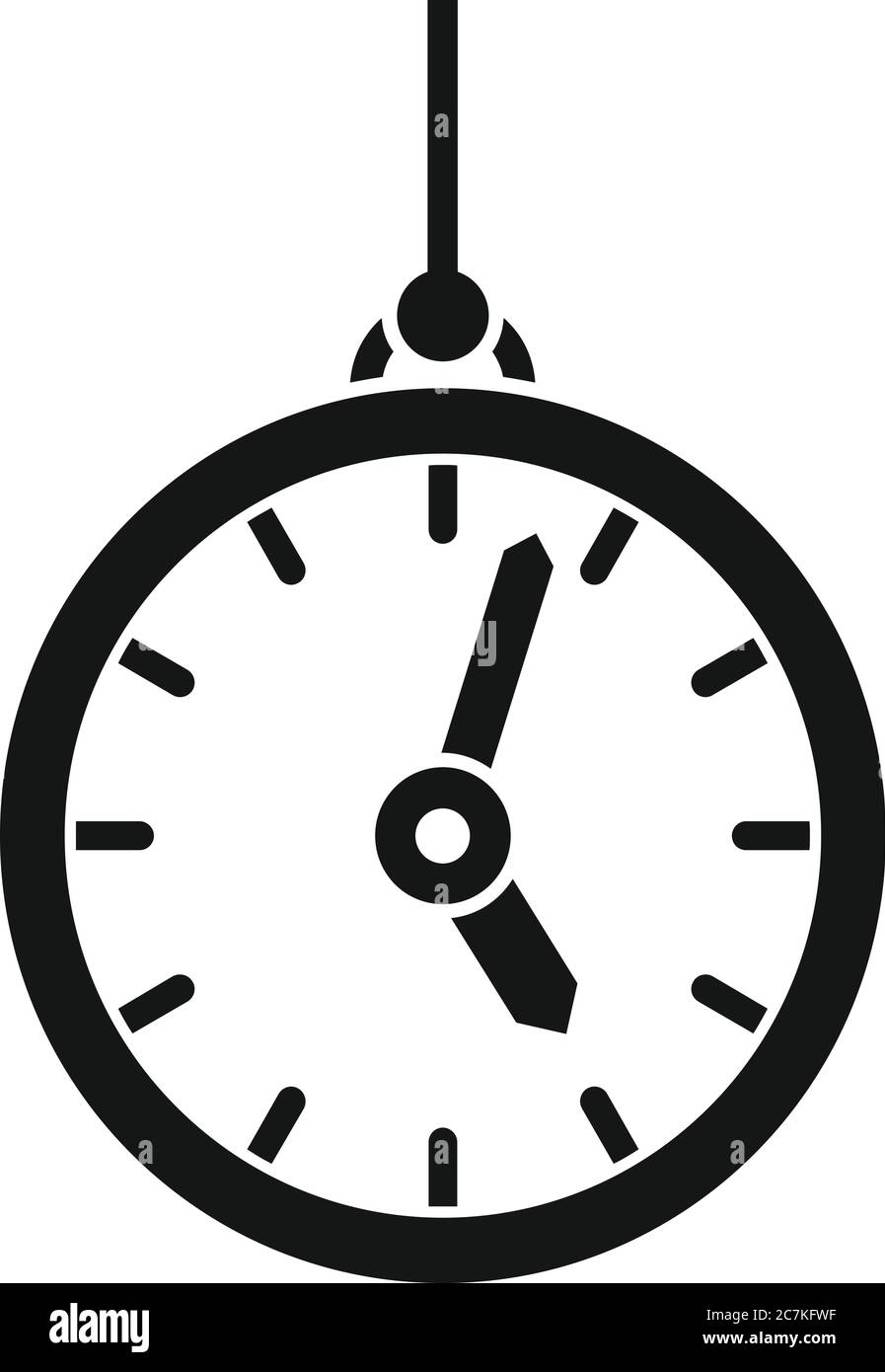 Hypnosis pendulum clock icon. Simple illustration of hypnosis pendulum clock vector icon for web