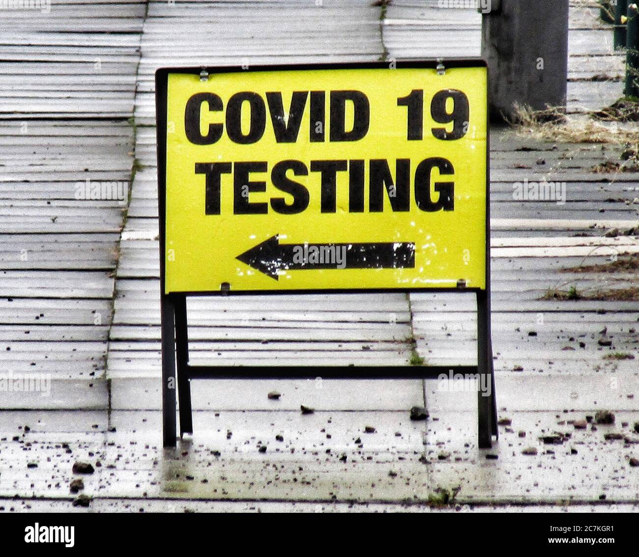 Coronavirus testing in Liverpool Stock Photo