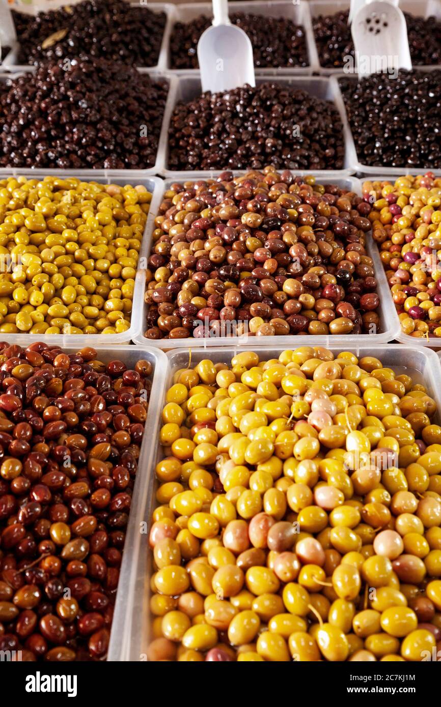 Olives, selfsufficiency, nutrition, supply, market Stock Photo Alamy