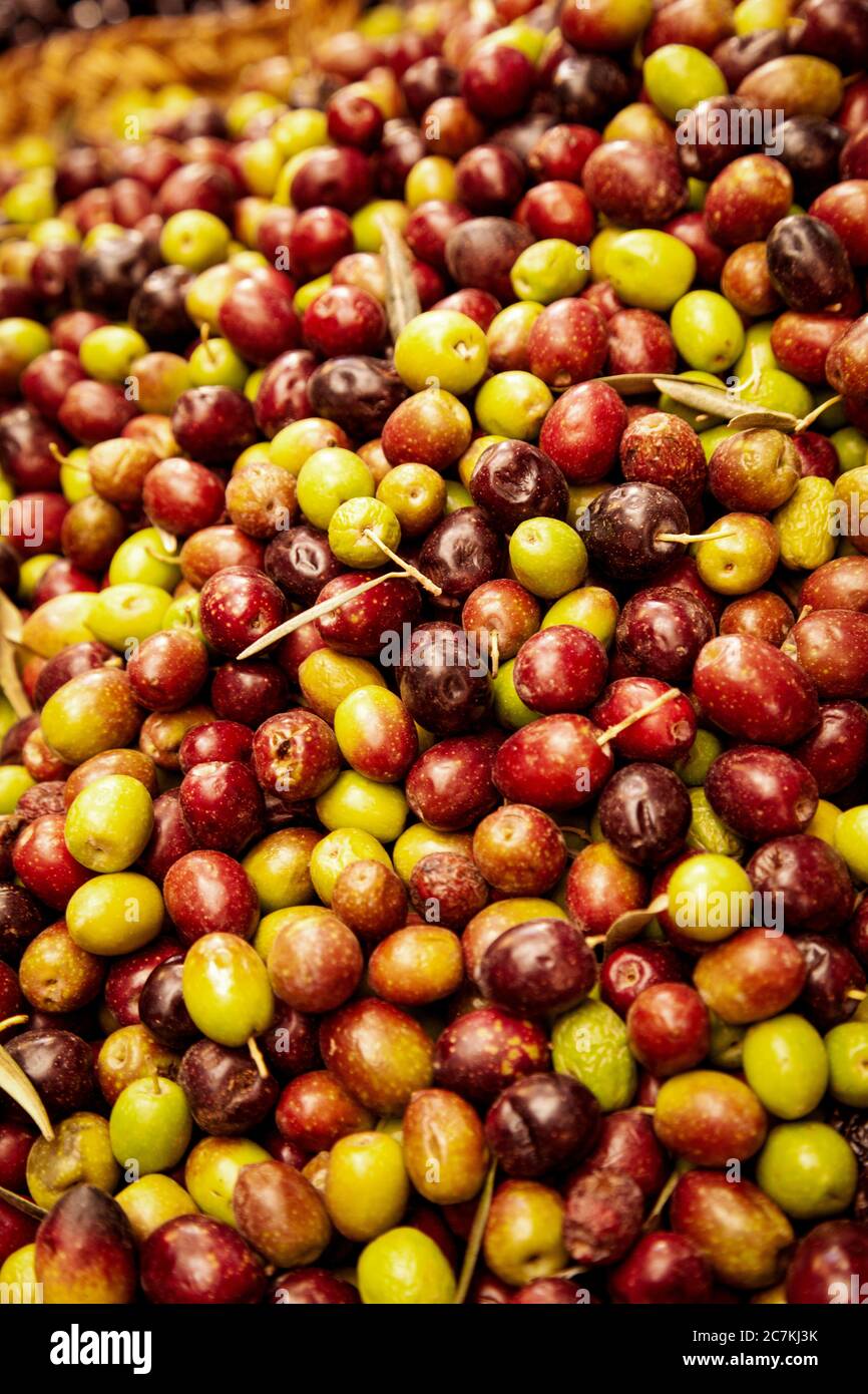Olives, selfsufficiency, nutrition, supply, market Stock Photo Alamy