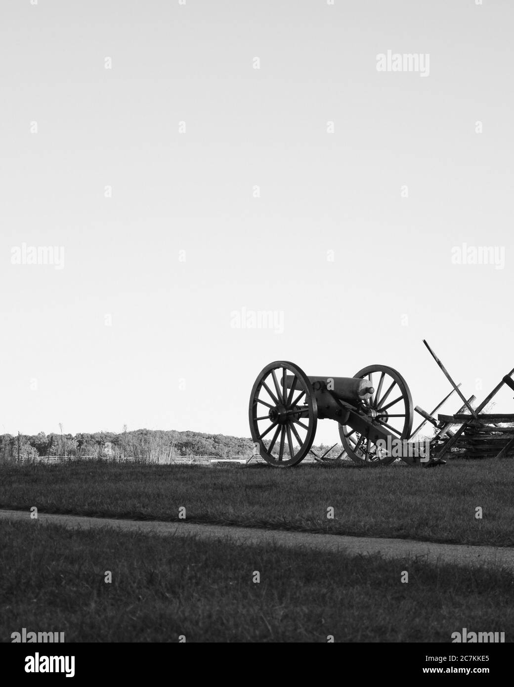 Confederate Cannon Near Pickett''s Charge Stock Photo