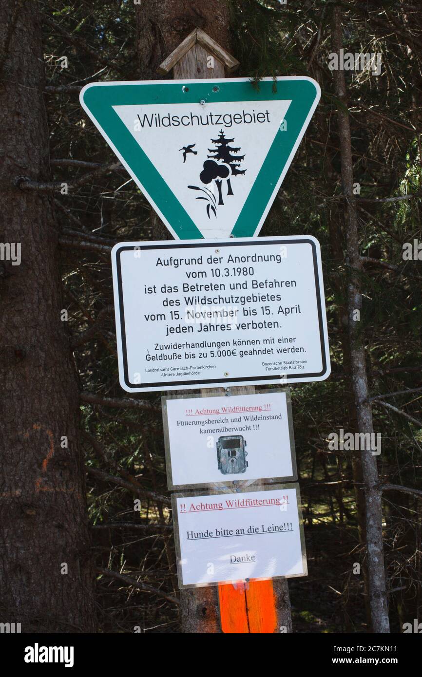 Signage in the game reserve Stock Photo Alamy