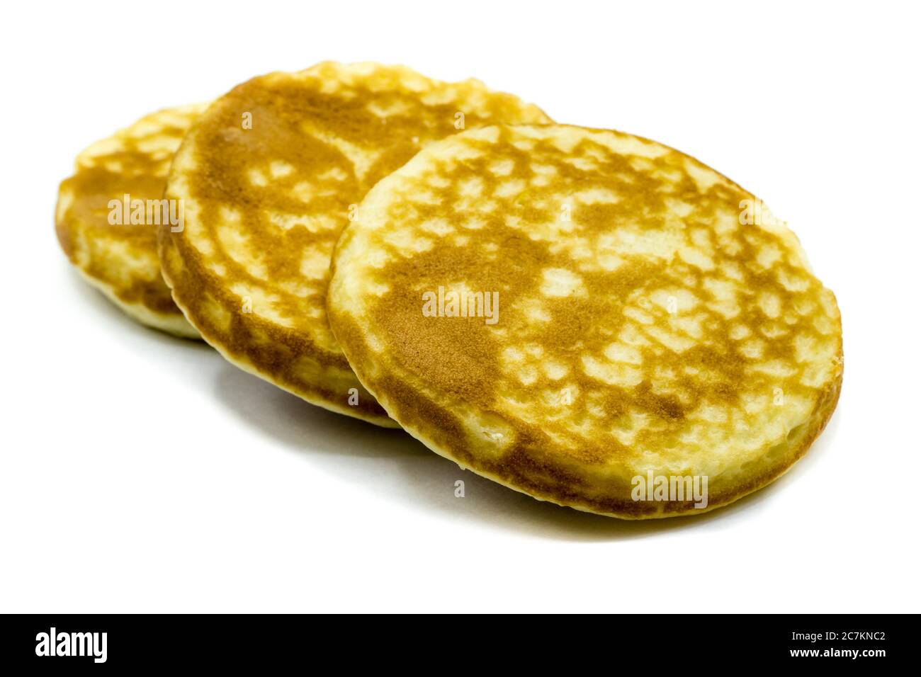 Pancakes isolated on white background Stock Photo