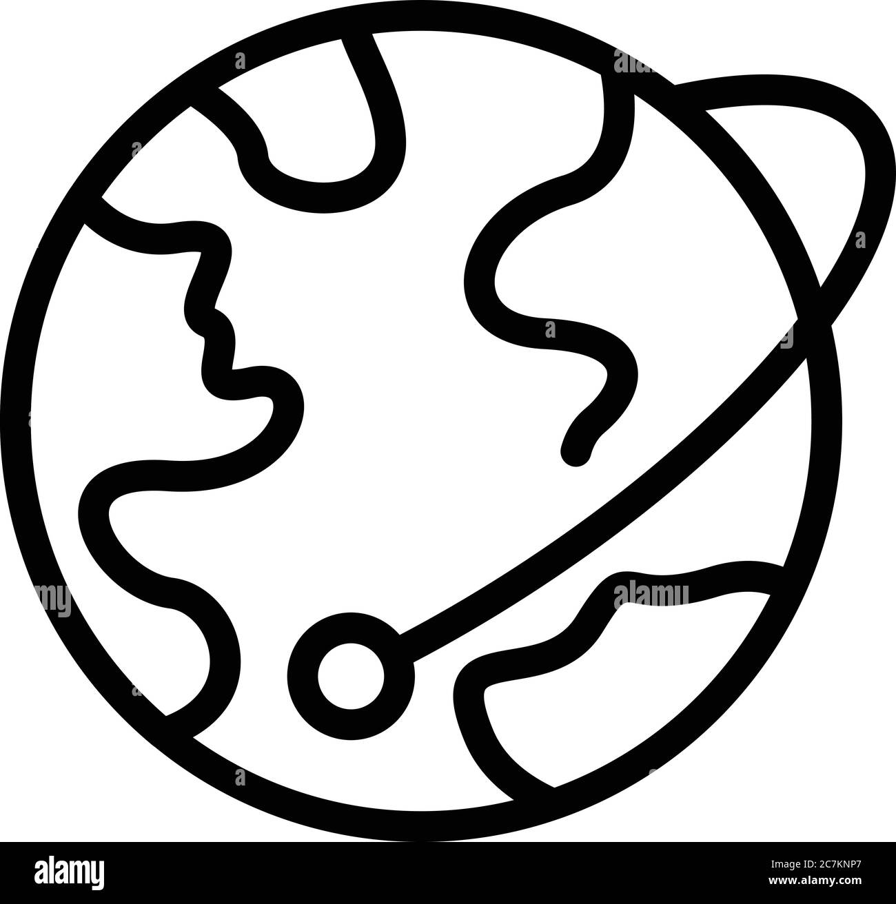 Global illegal immigrants icon, outline style Stock Vector
