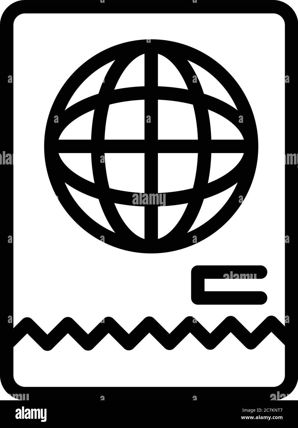 Immigrant white passport icon, outline style Stock Vector Image & Art ...