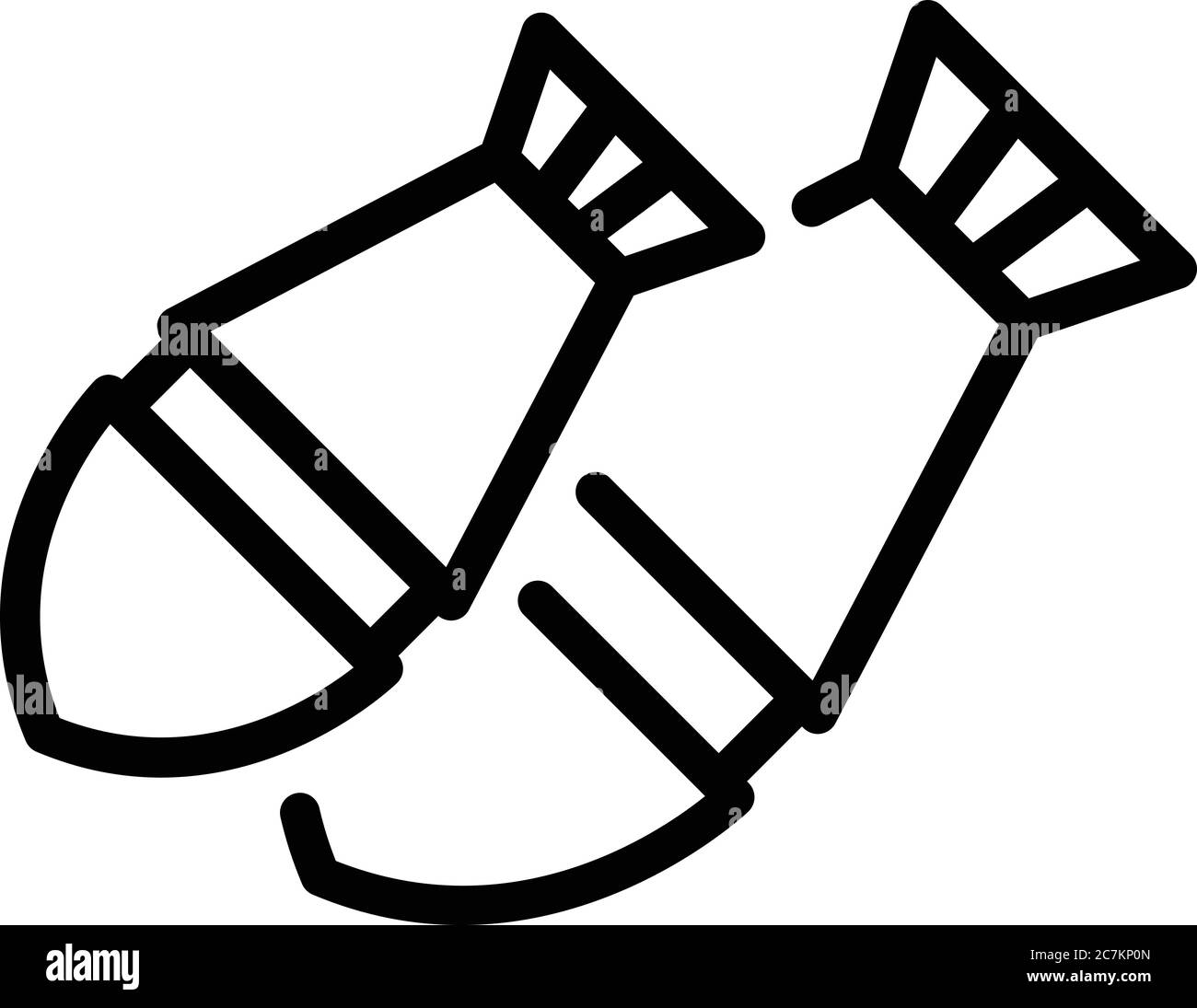 Air bombs icon, outline style Stock Vector Image & Art - Alamy