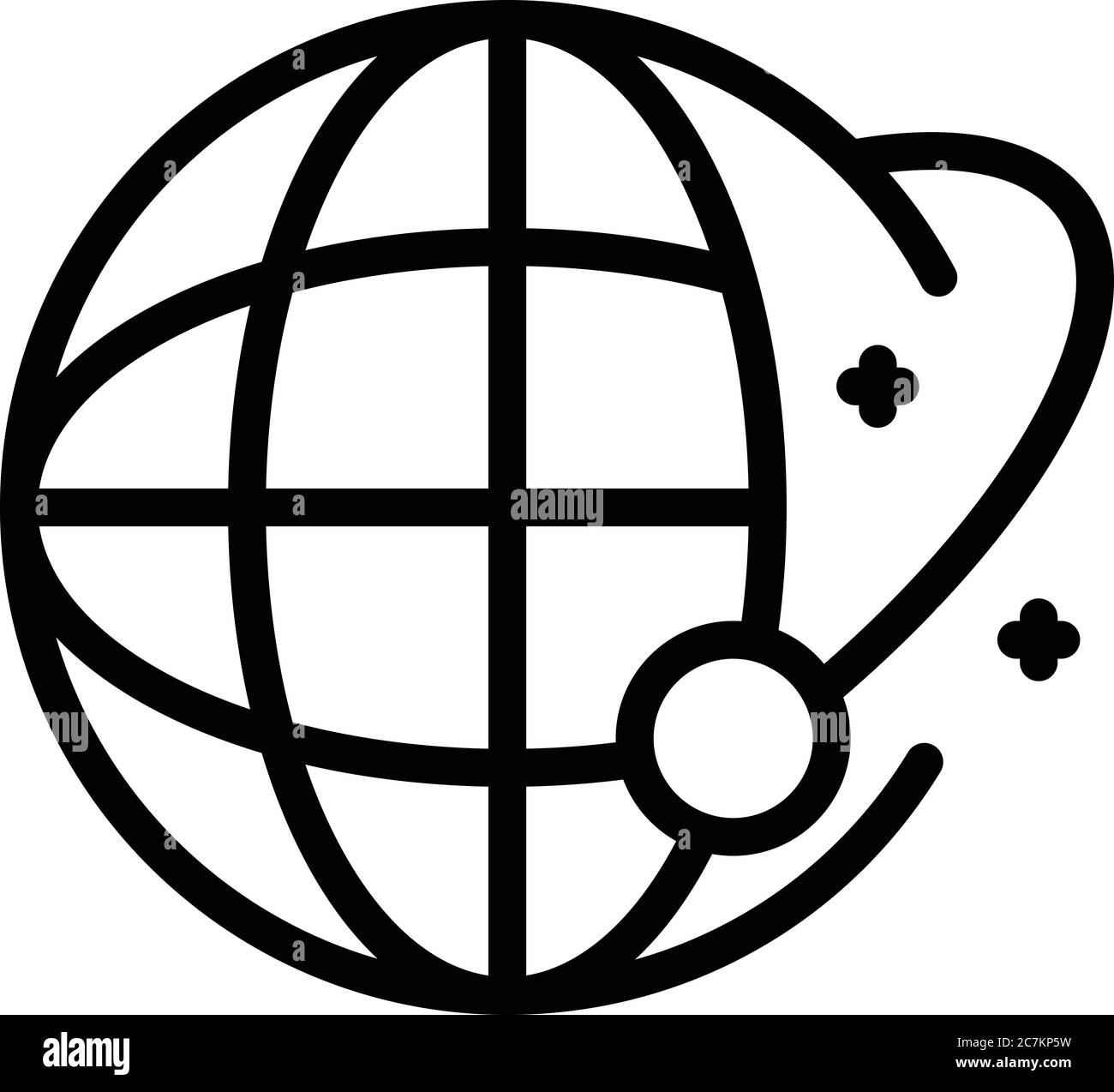 Global crisis immigration icon, outline style Stock Vector