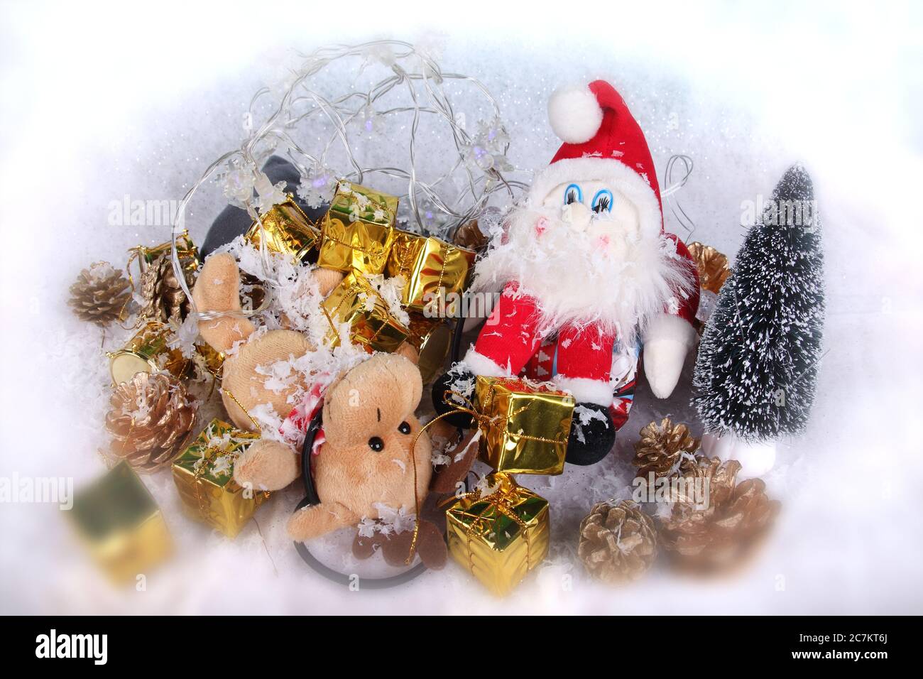 Father Christmas and Rudolph exhausted during the Christmas festival ...
