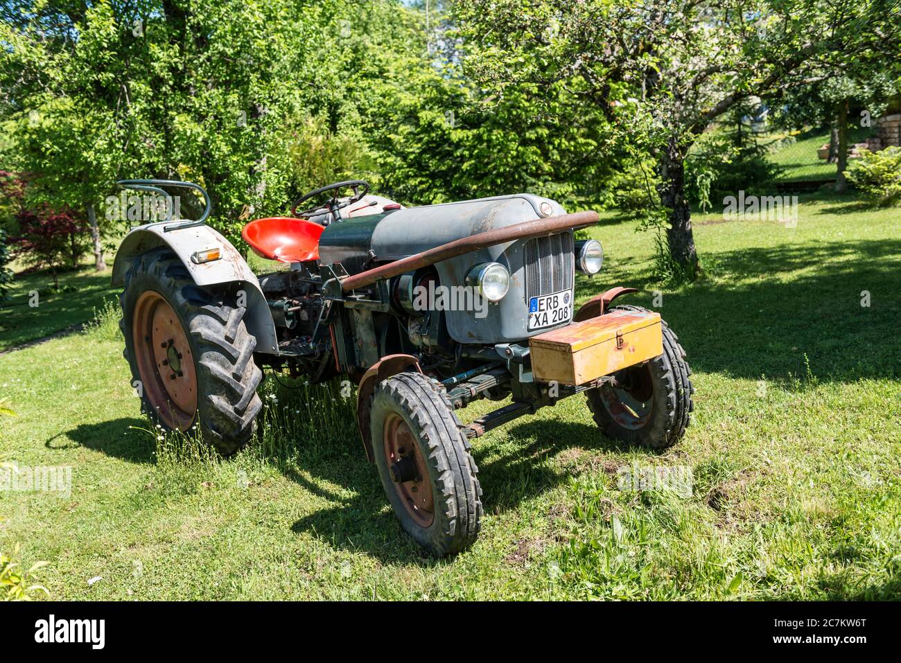 Michelstadt, Hessen, Germany., Tractor, Eicher Model EM 200 Tiger, year of construction 1962, 28 HP, displacement 1998 cc. Stock Photo