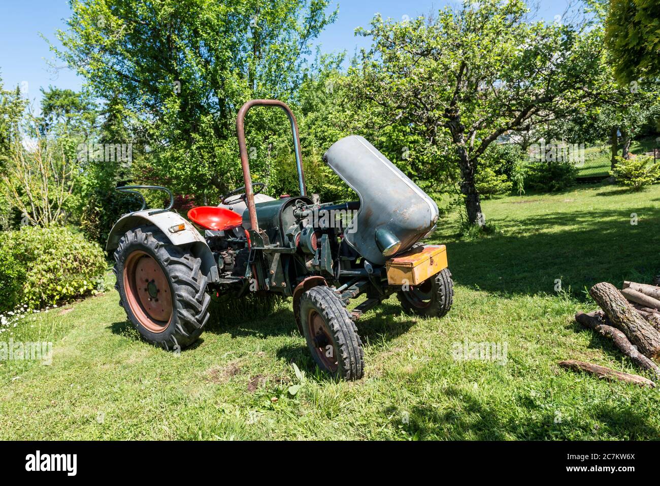 Michelstadt, Hessen, Germany., Tractor, Eicher Model EM 200 Tiger, year of construction 1962, 28 HP, displacement 1998 cc. Stock Photo