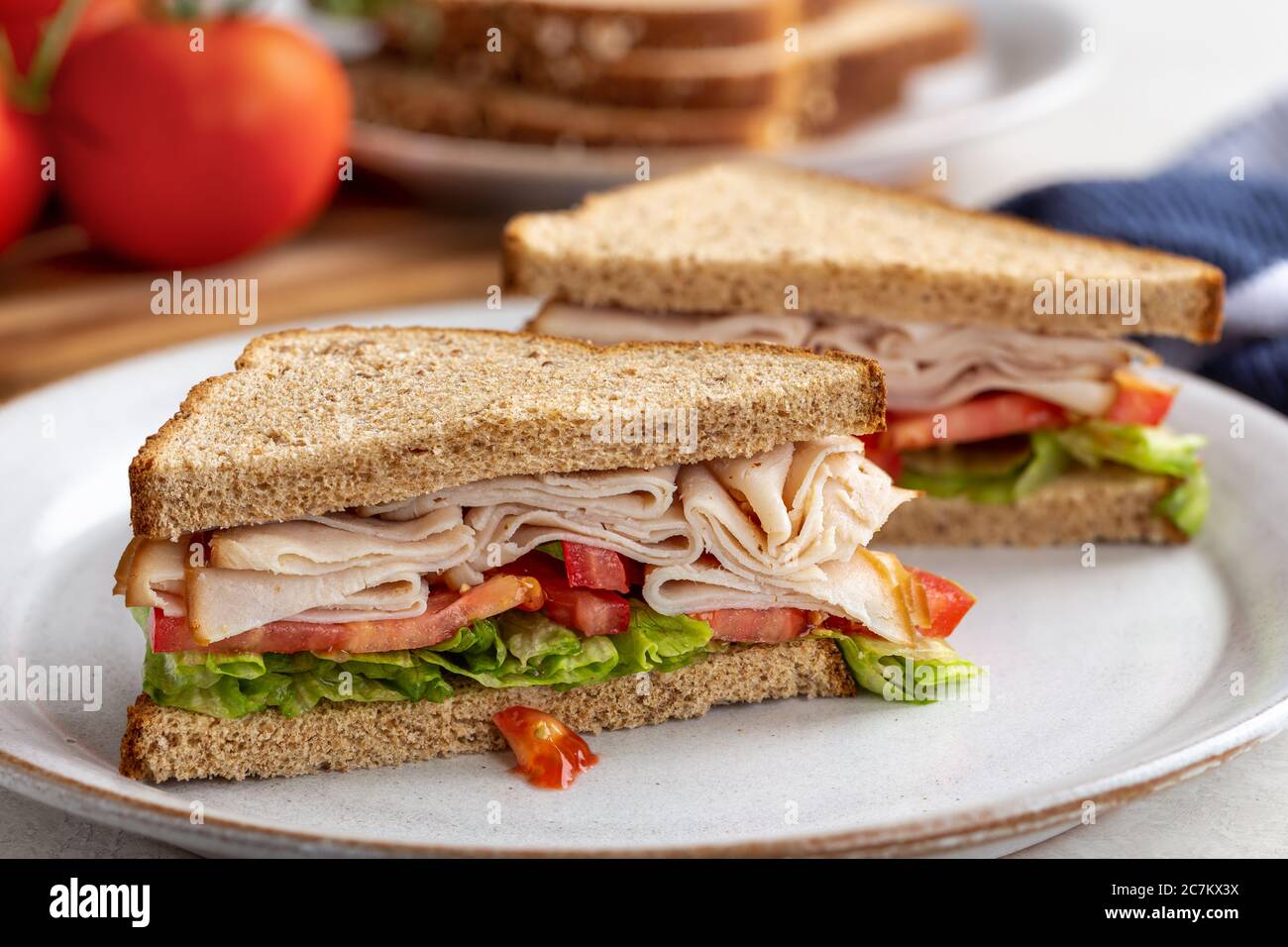 Turkey sandwich whole wheat hires stock photography and images Alamy